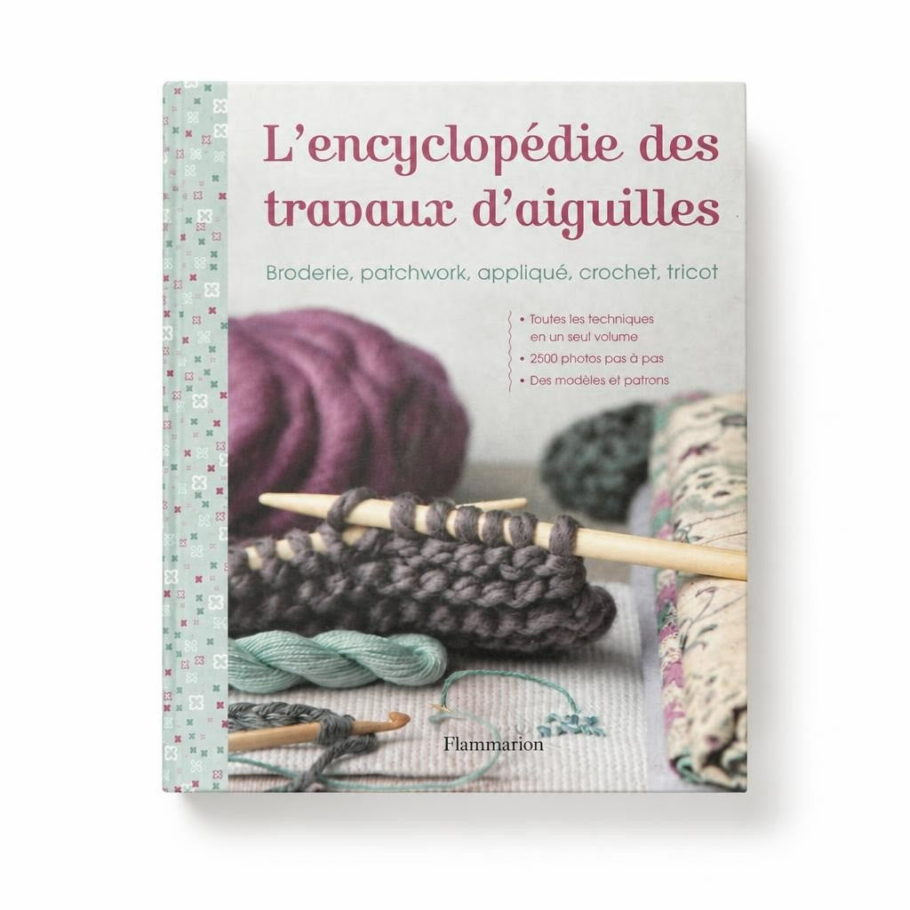 L'Encyclopédie des Travaux d'Aiguilles - Flammarion hardcover - white studio shot, second-hand at Why Go Less, Dekwaneh, Lebanon