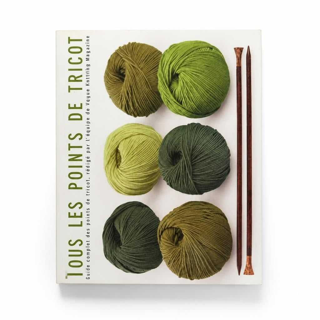 Tous Les Points de Tricot, French knitting guide book - white studio shot, second-hand at Why Go Less, Dekwaneh, Lebanon