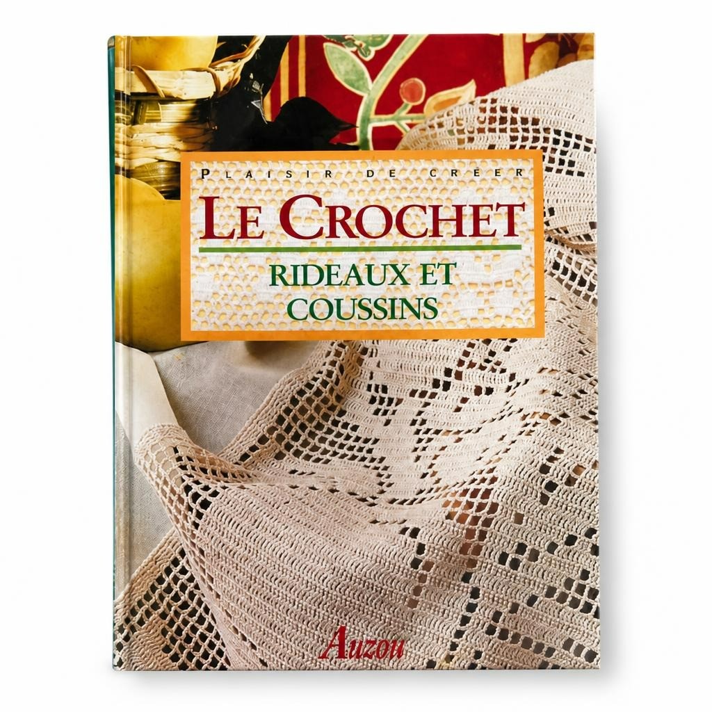Le Crochet Rideaux et Coussins, Auzou French craft book - white studio shot, second-hand at Why Go Less, Dekwaneh, Lebanon