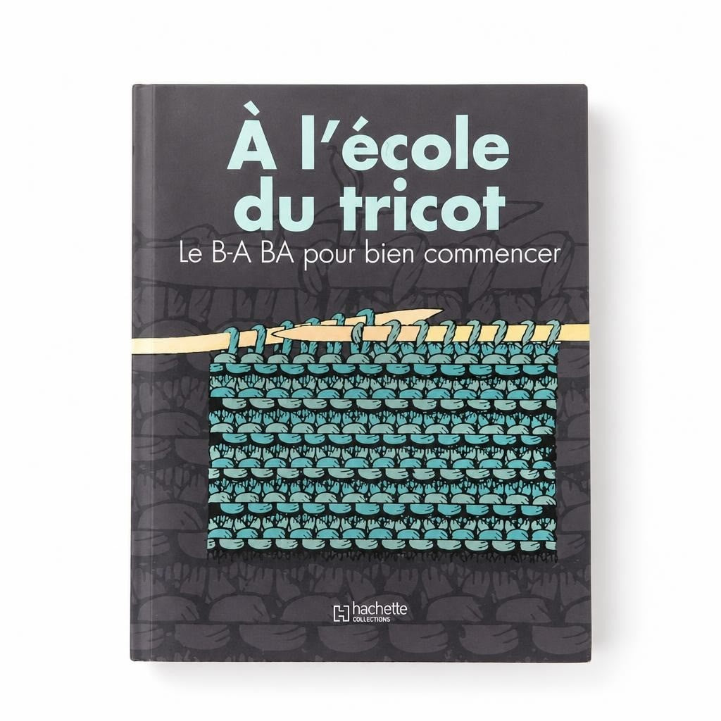 Hachette À l'école du tricot knitting book FR - white studio shot, second-hand at Why Go Less, Dekwaneh, Lebanon