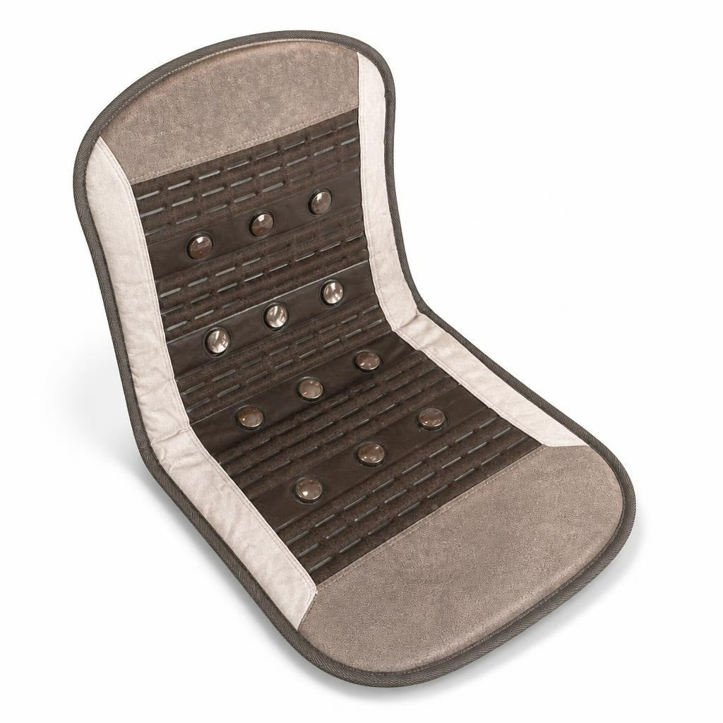Electric Jade Stone Massage Seat Pad with Remote - white studio shot, second-hand at Why Go Less, Dekwaneh, Lebanon
