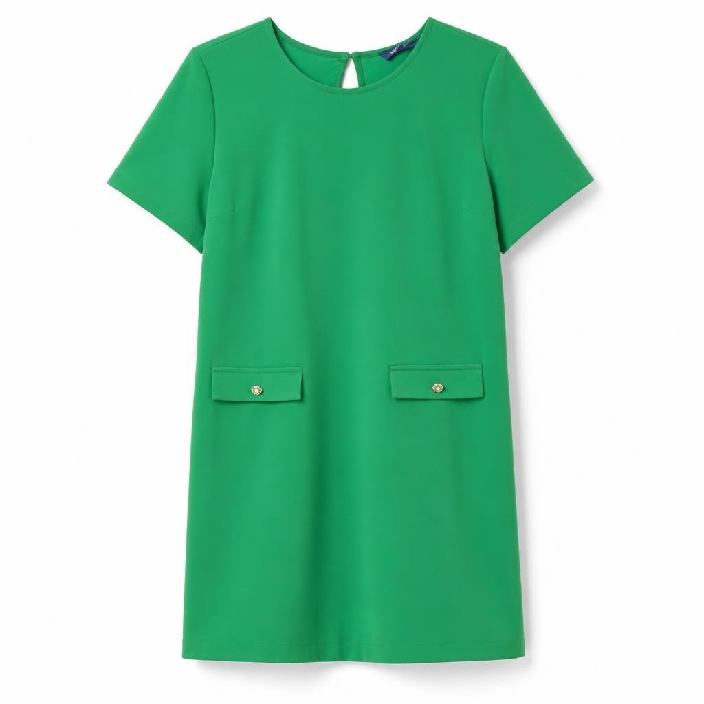 Green Long Dress - white studio shot, second-hand at Why Go Less, Dekwaneh, Lebanon