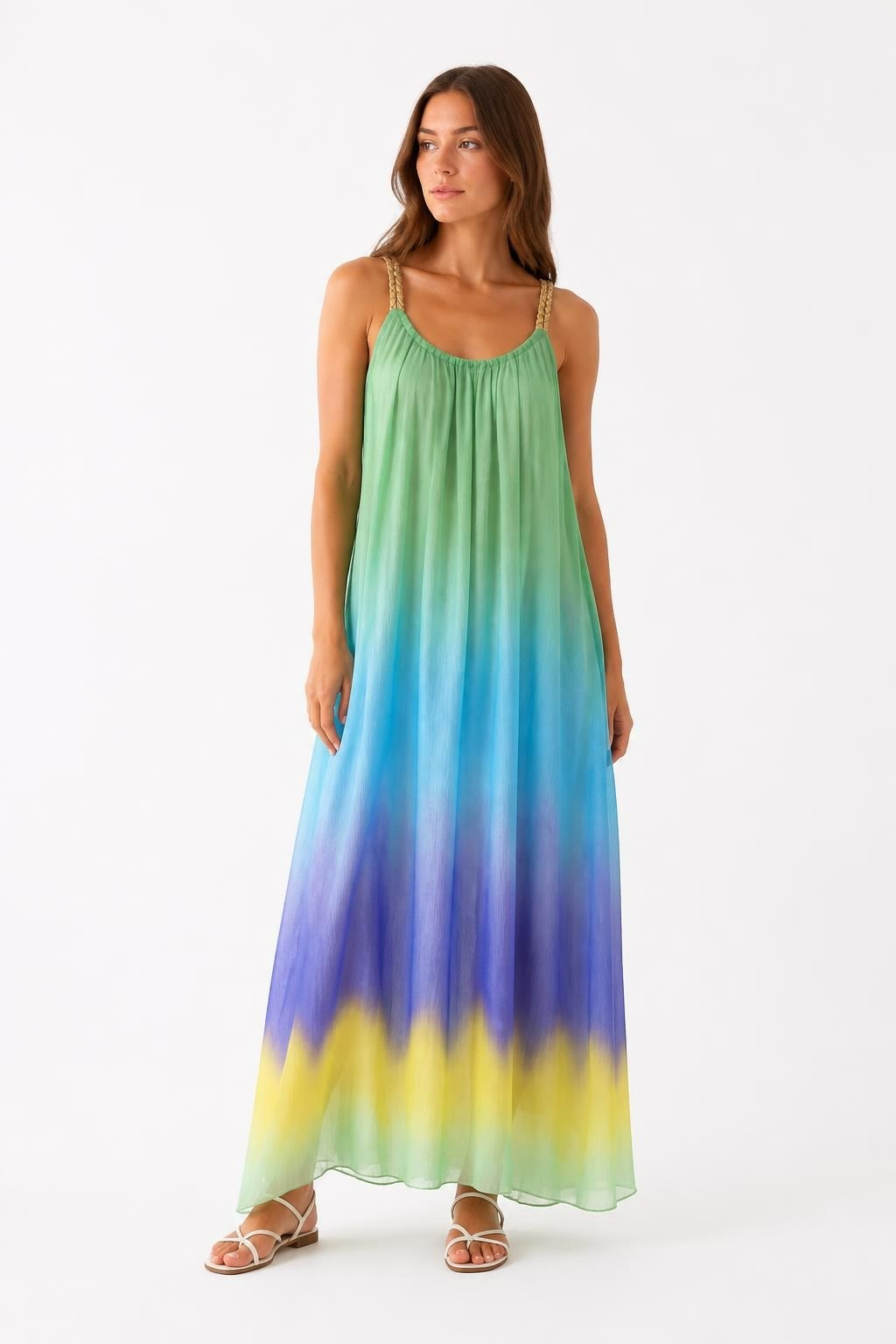 Green and Blue Ombre Maxi Dress | Pre-Loved | Why Go Less