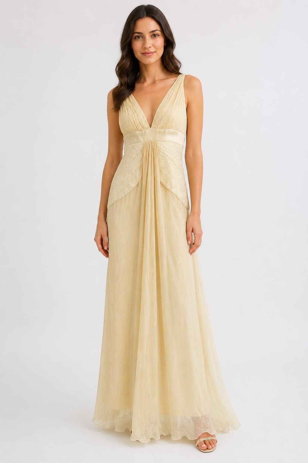 Beige Sleeveless Maxi Dress | Pre-Loved | Why Go Less