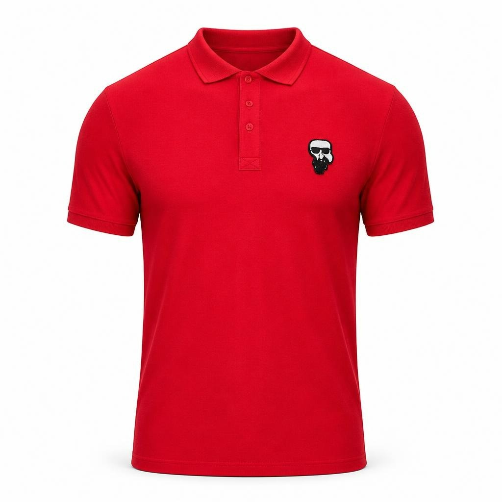 Karl Lagerfeld red slim polo shirt | New | Why Go Less
