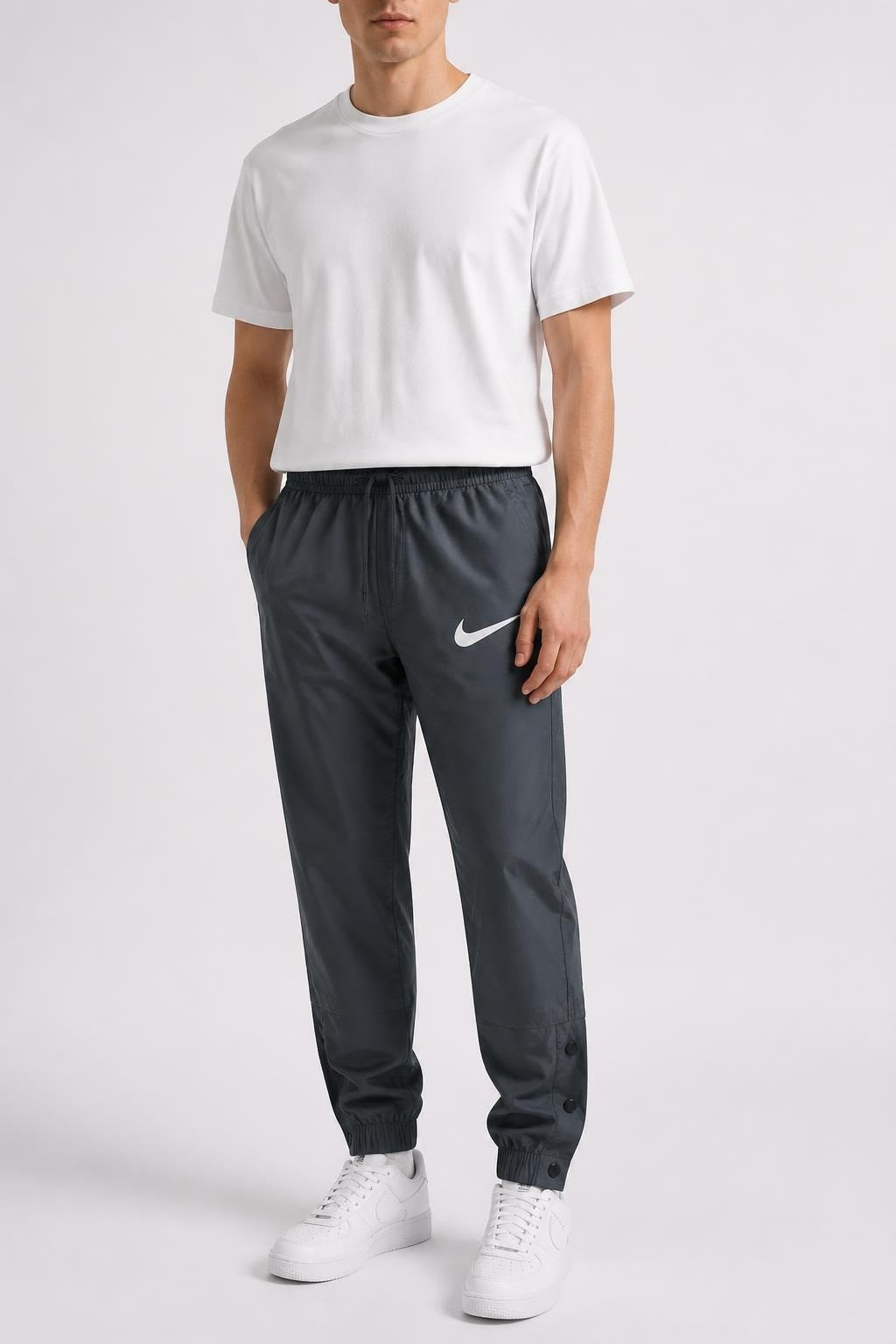 Nike woven jogger pants, dark gray | New | Why Go Less-1