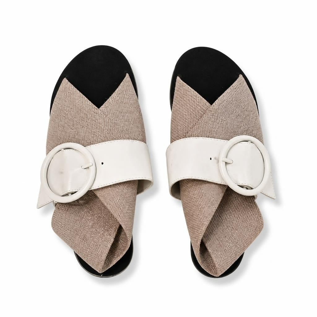 Sandales à boucles beiges Charles & Keith - taille non spécifiée | Seconde main | Pourquoi se contenter de moins