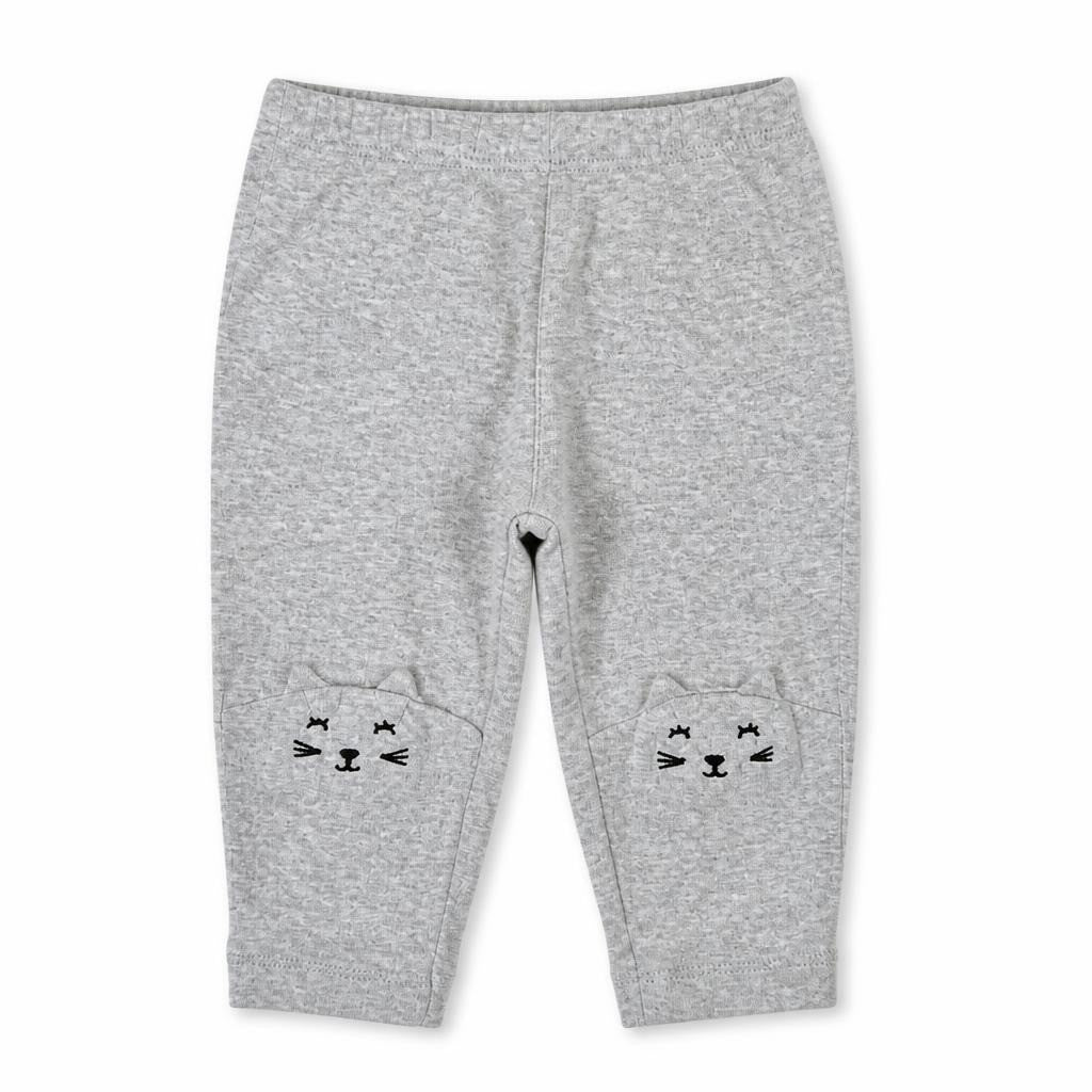 Zara Baby grey cat knee pants, 6-9M | Pre-Loved | Why Go Less
