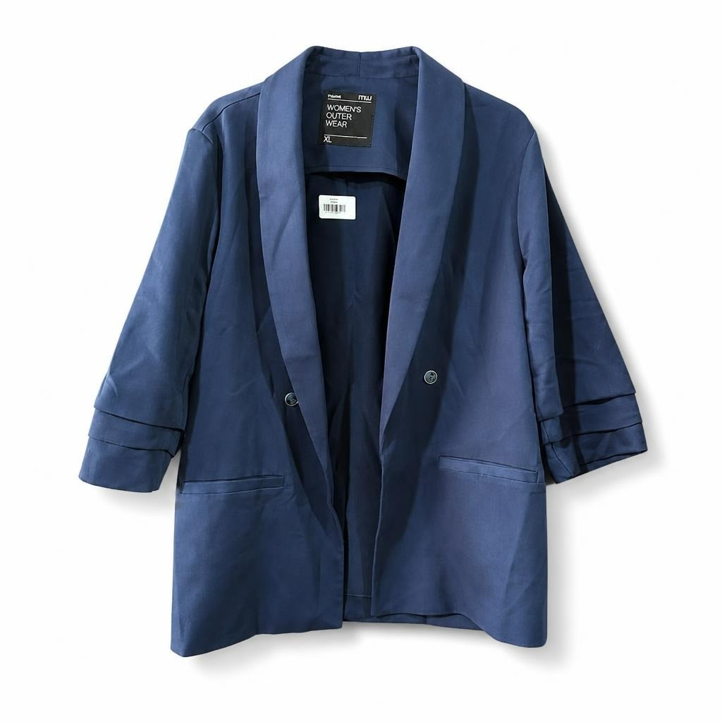 Blazer oversize femme bleu, manches froncées, XL | Seconde main | Pourquoi se contenter de moins