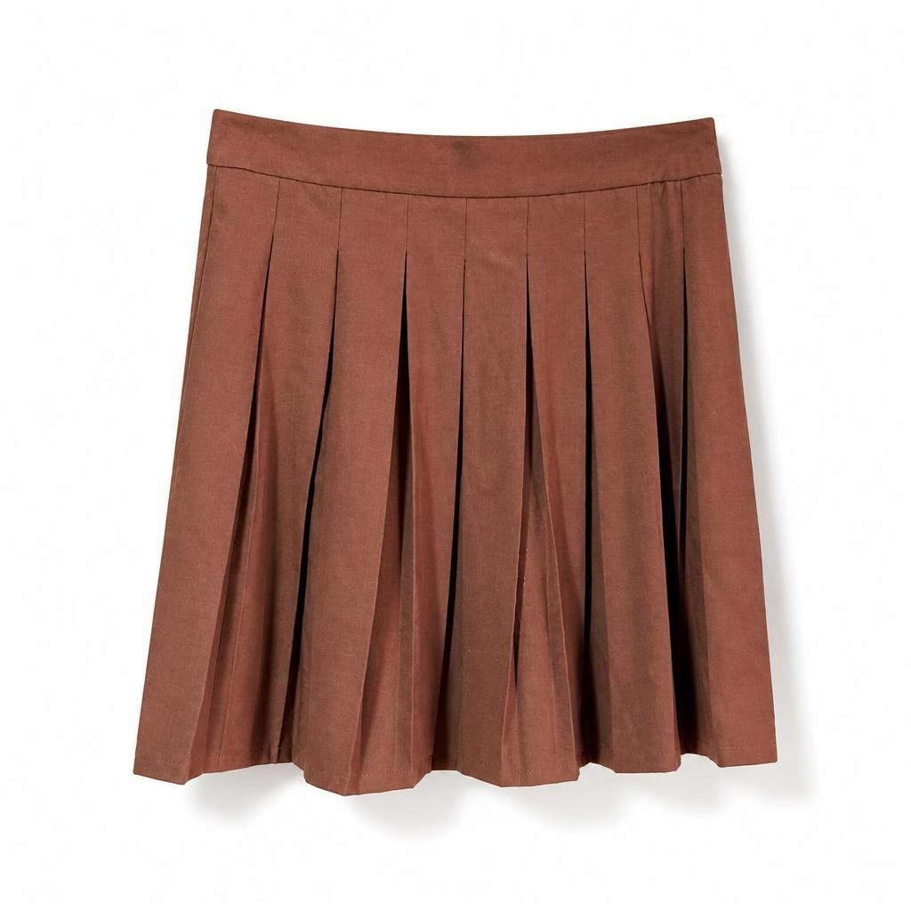 Brown pleated mini skirt | Pre-Loved | Why Go Less