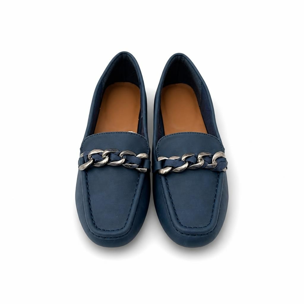 Nautica navy blue chain loafers, new with tag | Pre-Loved | Why Go Less