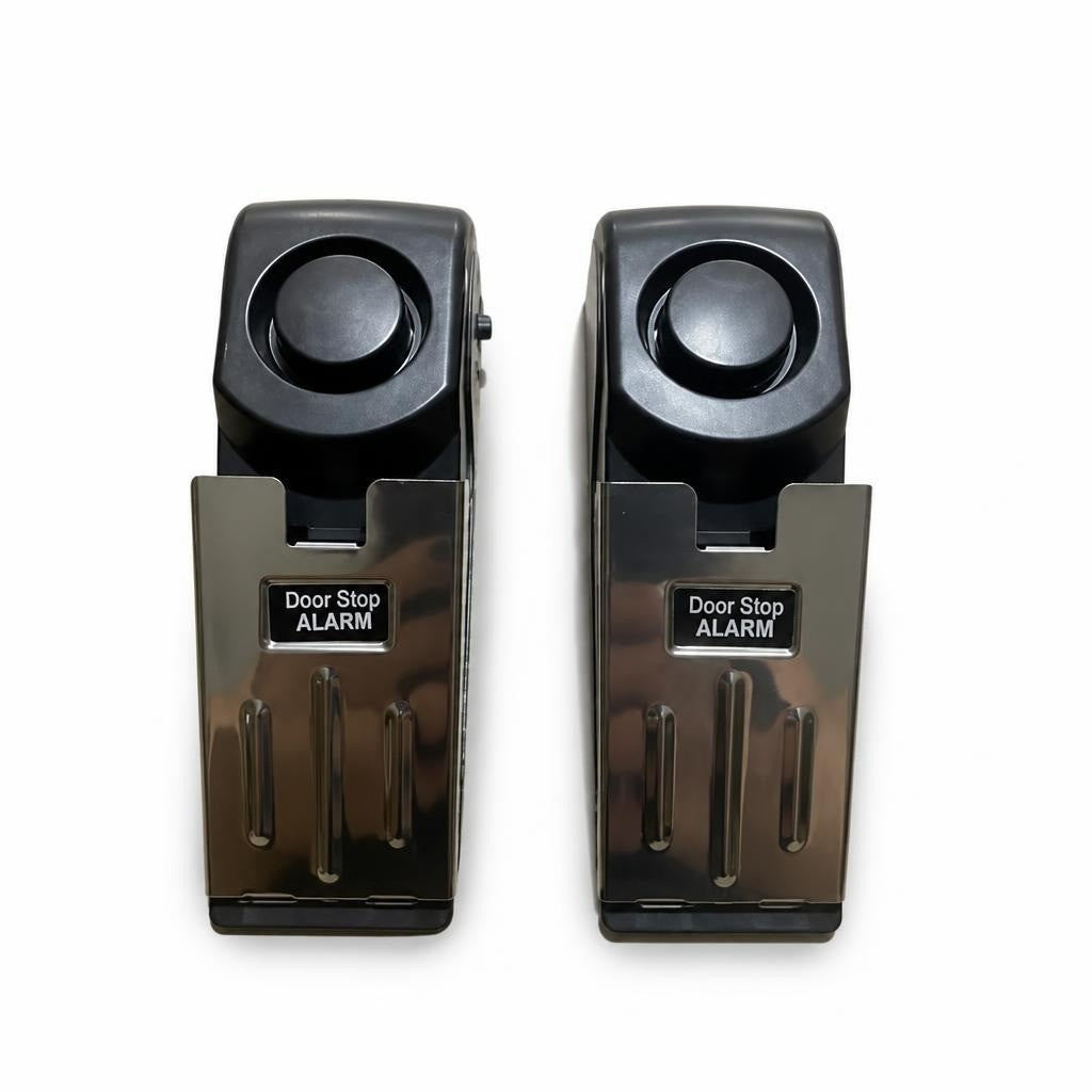 Door Stop Alarm Security Wedge, Set of 2, Black | Pre-Loved | Why Go Less