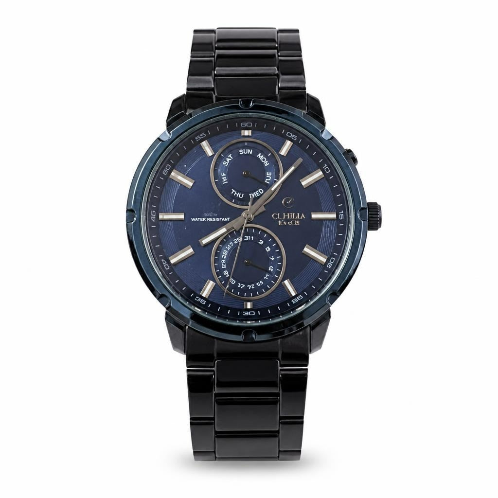Global Eagle black multi-function dress watch | Pre-Loved | Why Go Less