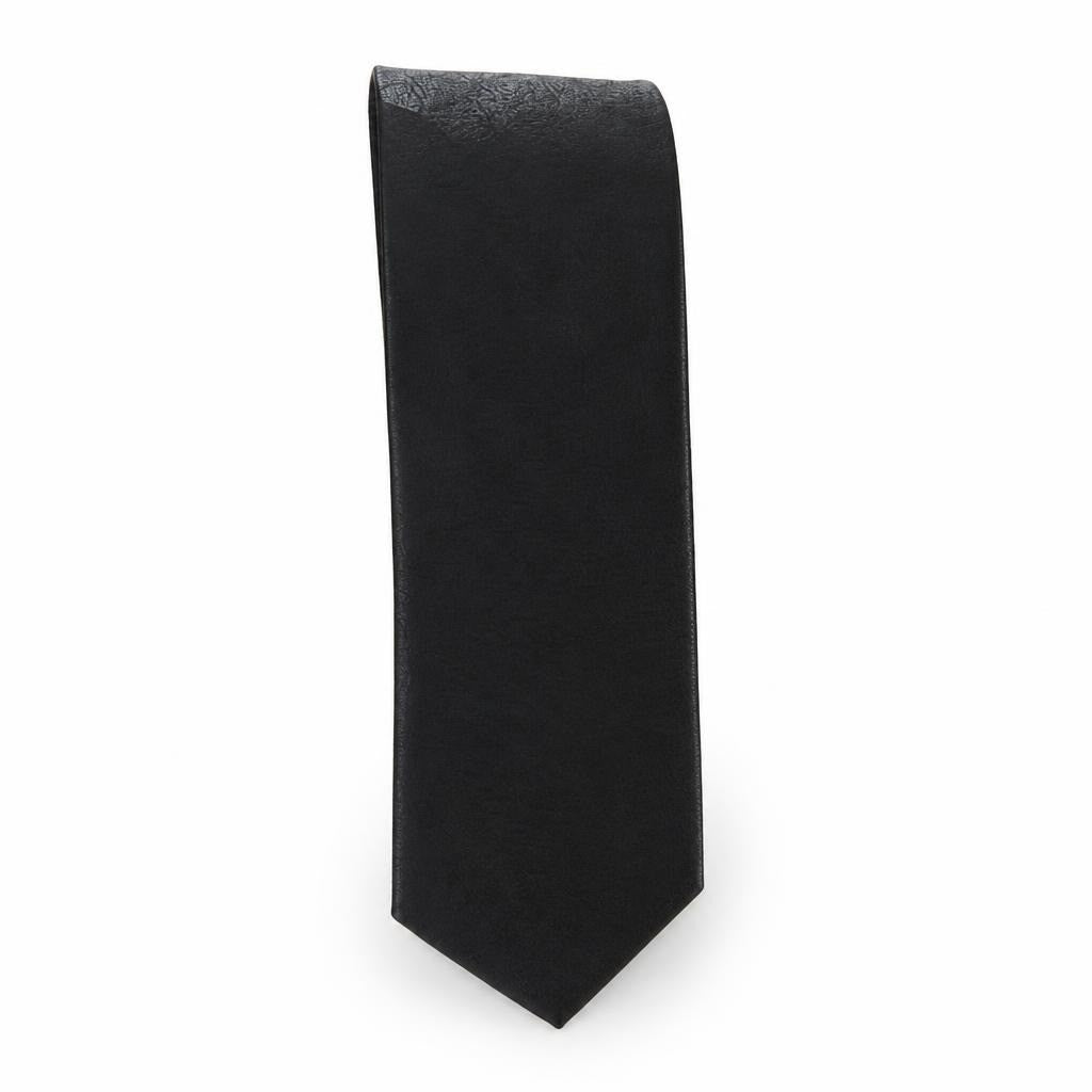 Black leather tie | Pre-Loved | Why Go Less-2
