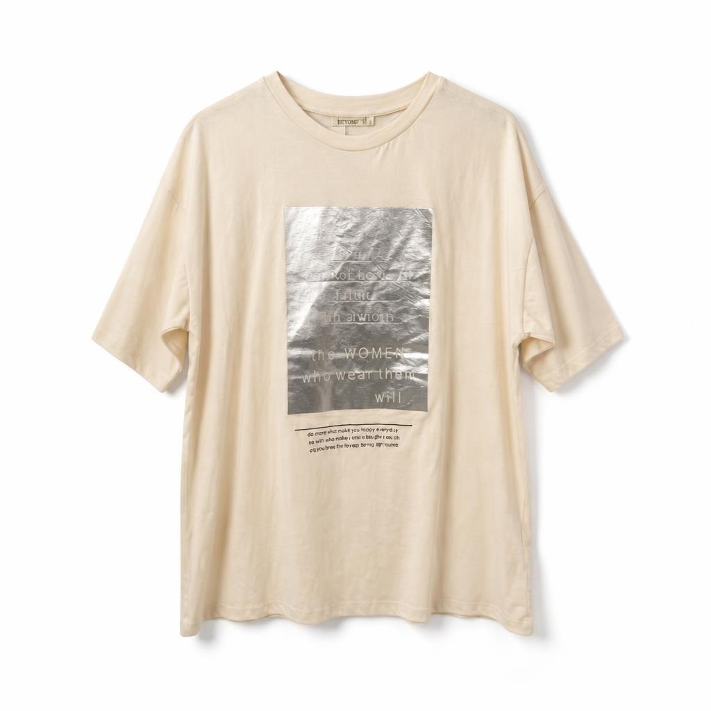 Femled Graphic Tee Beige Women Change The World | New | Why Go Less