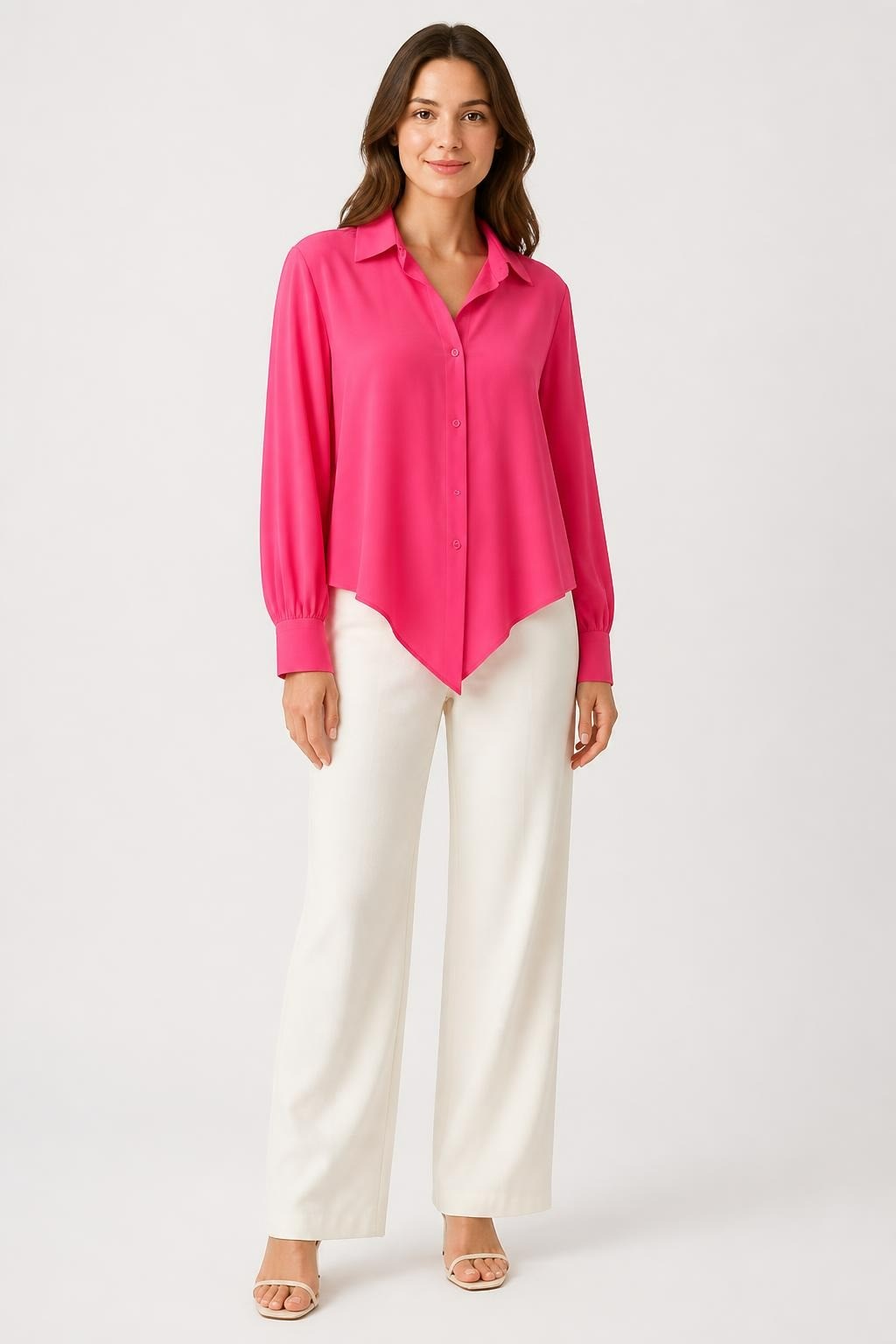 Hot Pink Oversized Button-up Shirt | New | Why Go Less