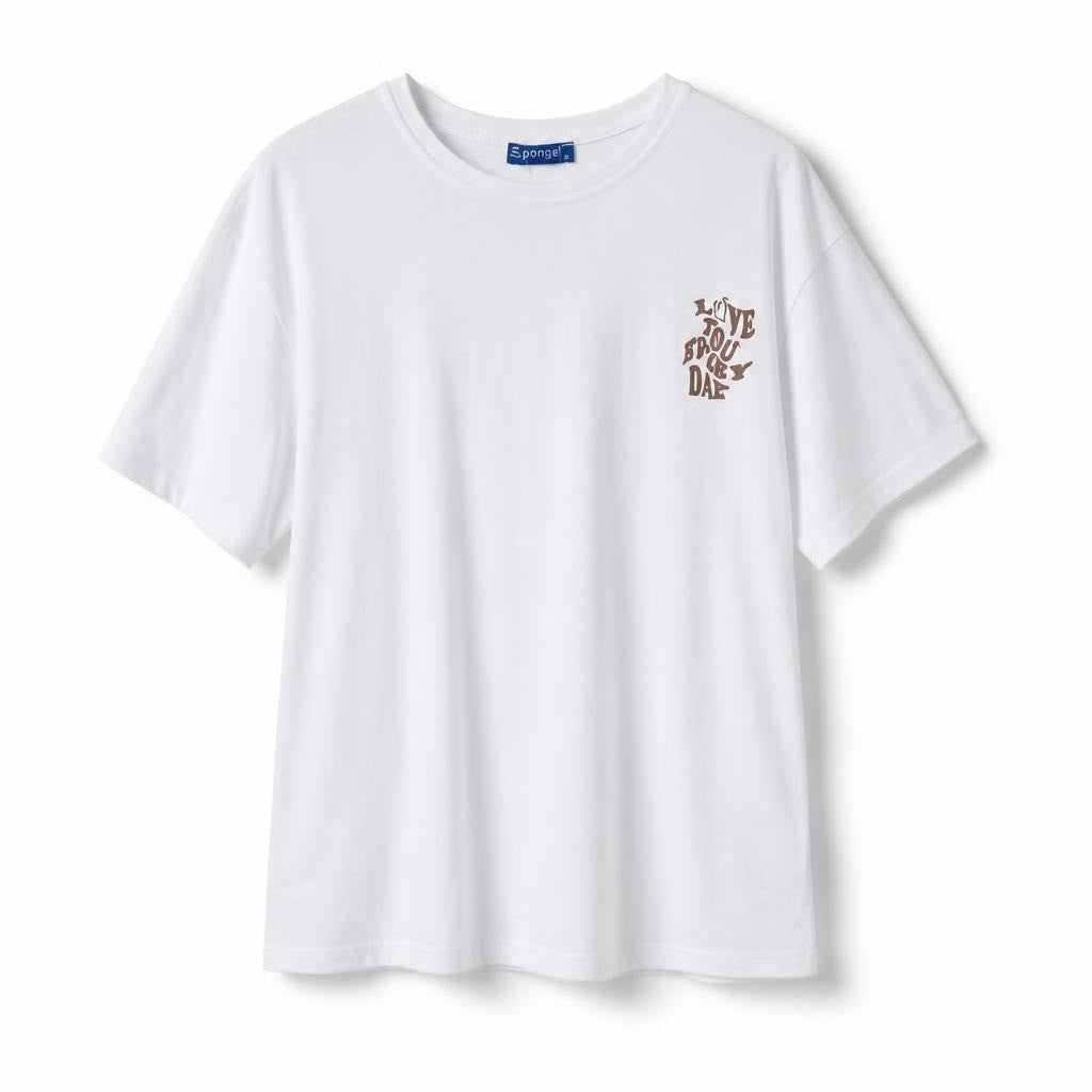 White Oversized Love You Every Day Graphic Tee | New | Why Go Less