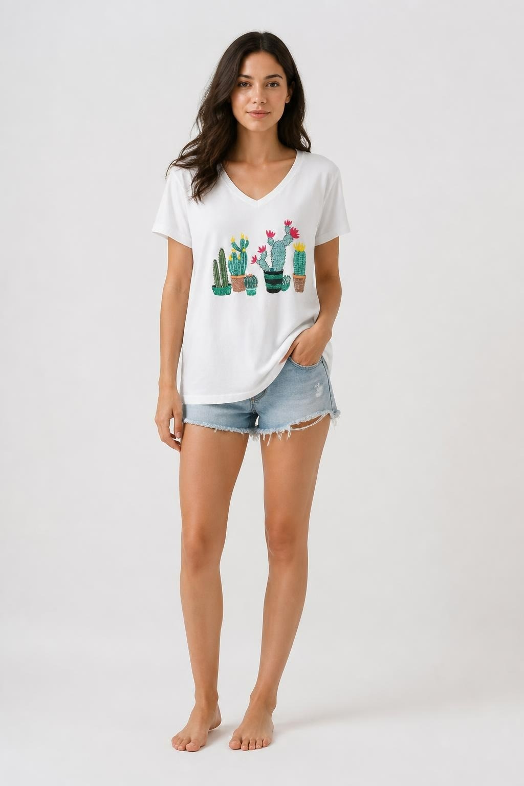 Mint French Bulldog Sequin Embellished Tee Khaki | New | Why Go Less