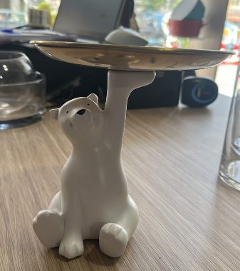 Plateau porte-figurine d'ours polaire blanc | Occasion | Pourquoi se contenter de moins