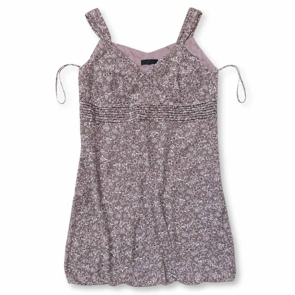 Floral Print Mauve Spaghetti Strap Mini Dress | Pre-Loved | Why Go Less