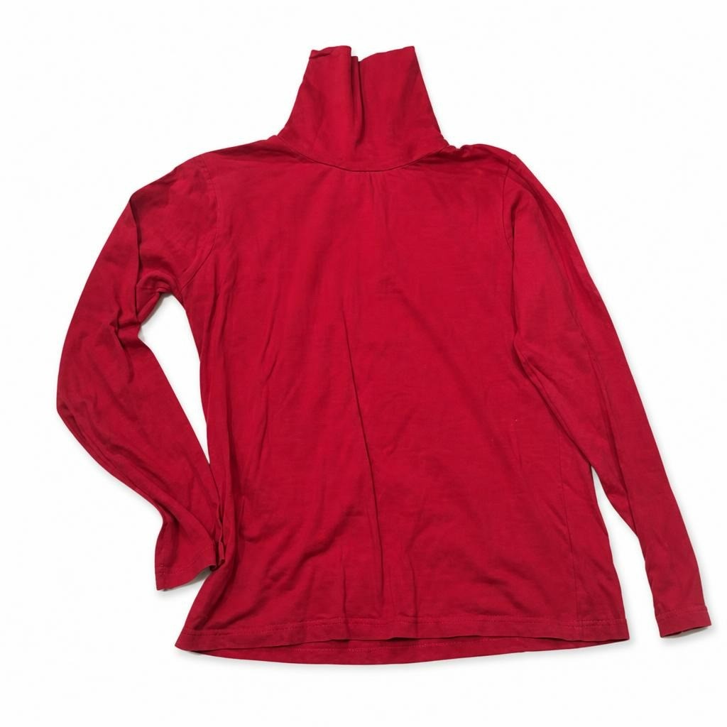 Red Turtleneck Long-Sleeve Top | Pre-Loved | Why Go Less