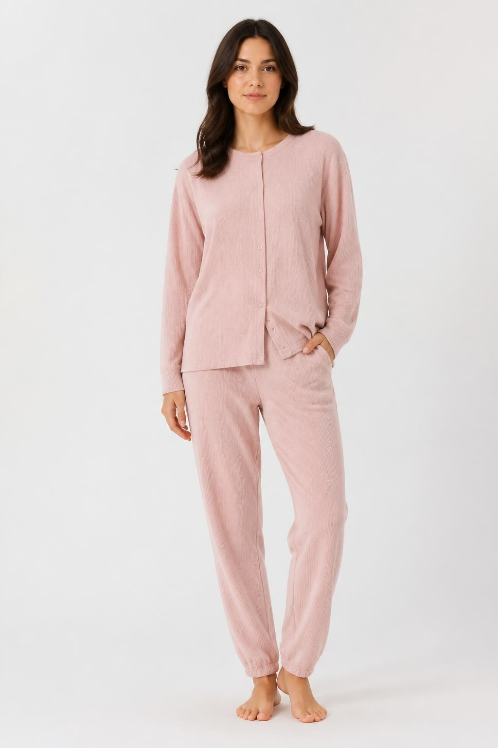 Pink Linen-Look Button-Up Shirt | Pre-Loved | Why Go Less