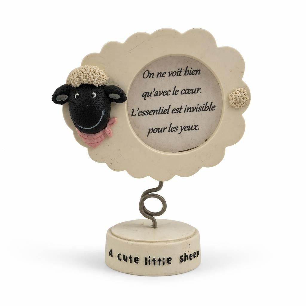 Figurine décorative de mouton avec support citation française | D'occasion | Pourquoi se contenter de moins