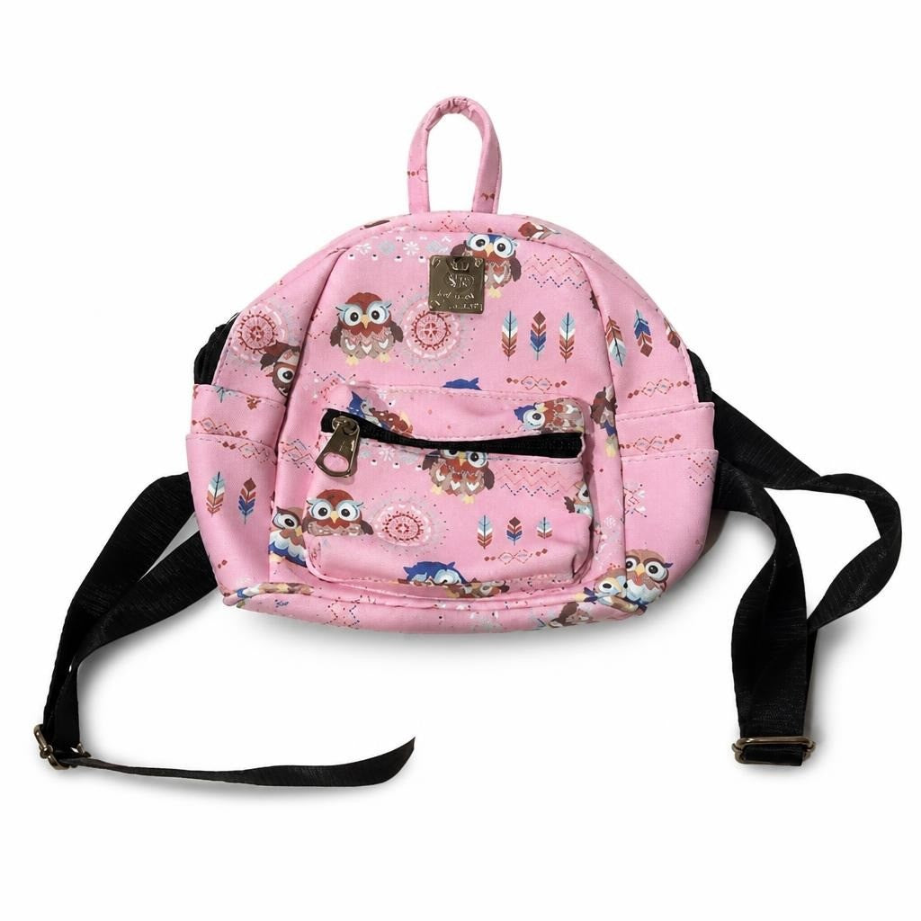 Mini sac à dos hibou rose, similicuir | D'occasion | Pourquoi se contenter de moins