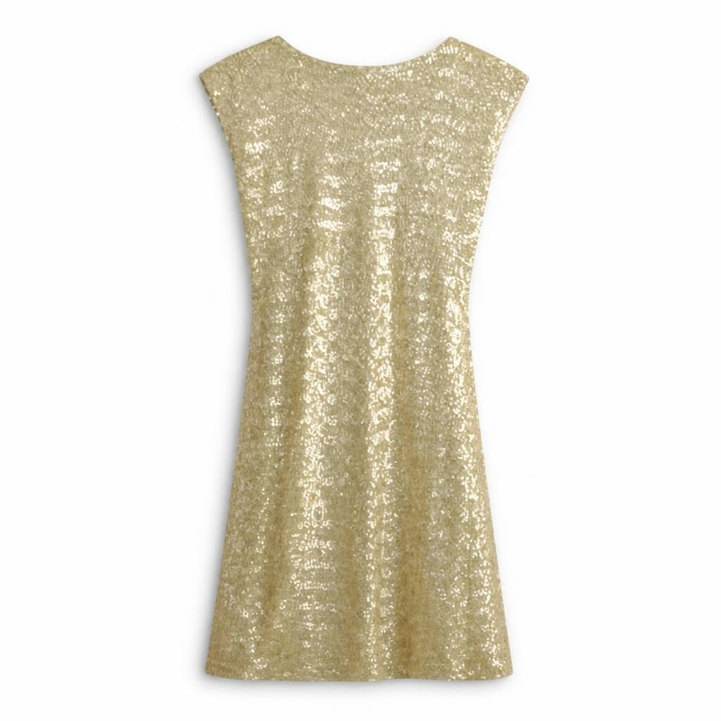 Gold Sequin Sleeveless Mini Dress | Pre-Loved | Why Go Less
