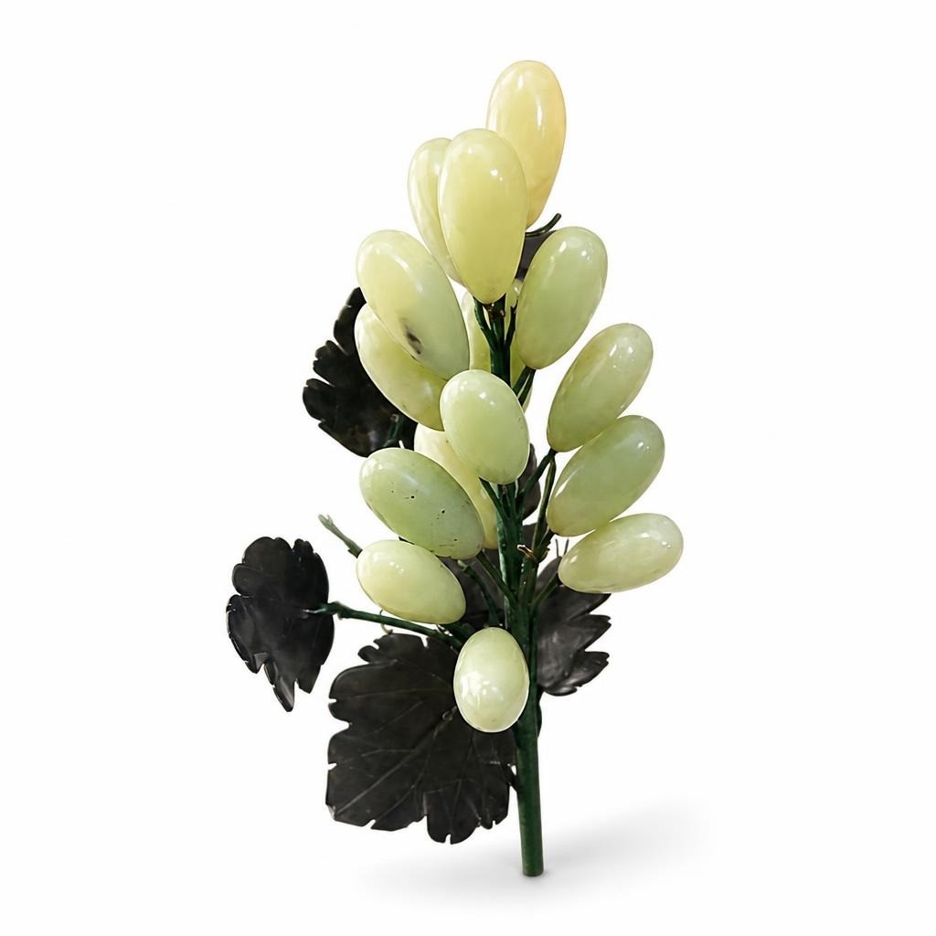 Figurine décorative grappe de raisin en jadéite et métal | D'occasion | Pourquoi se contenter de moins