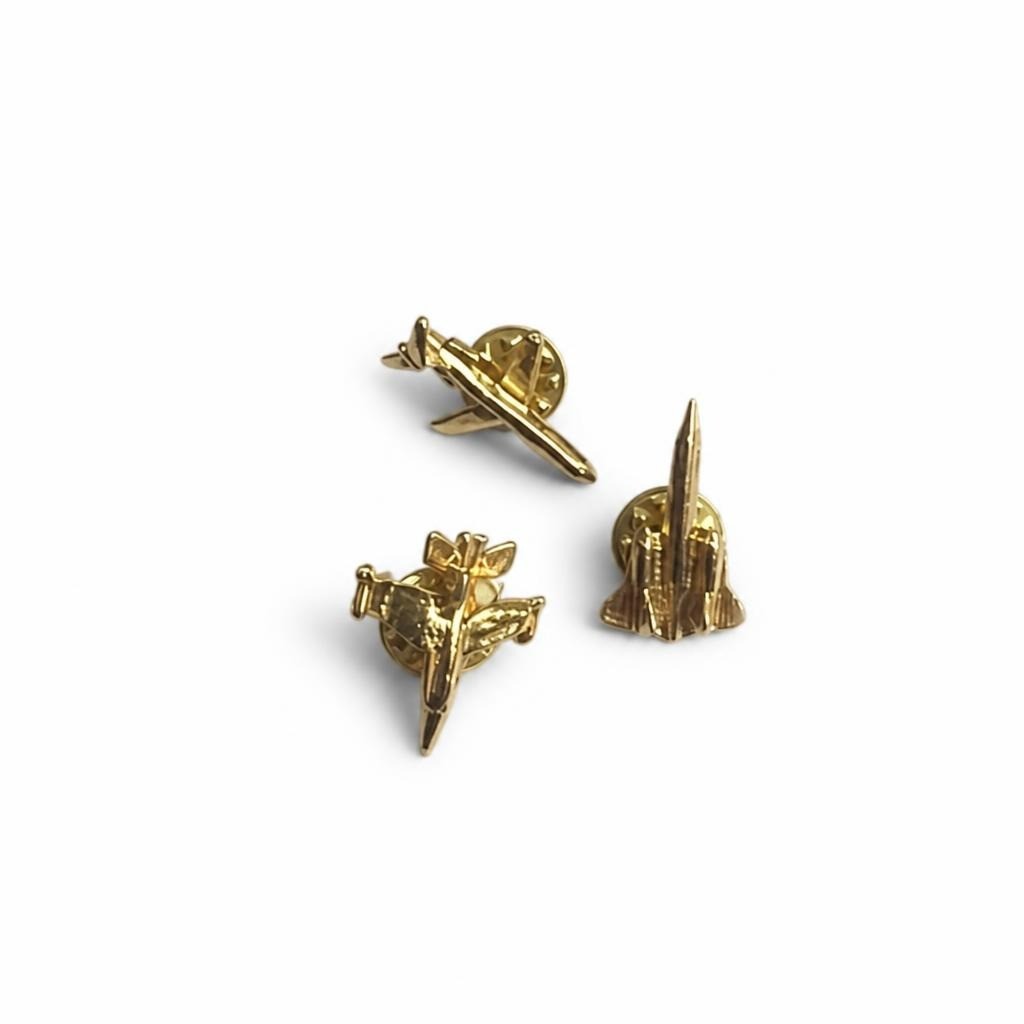 Gold-Tone Aviation Lapel Pins Set Of 3 | Pre-Loved | Why Go Less