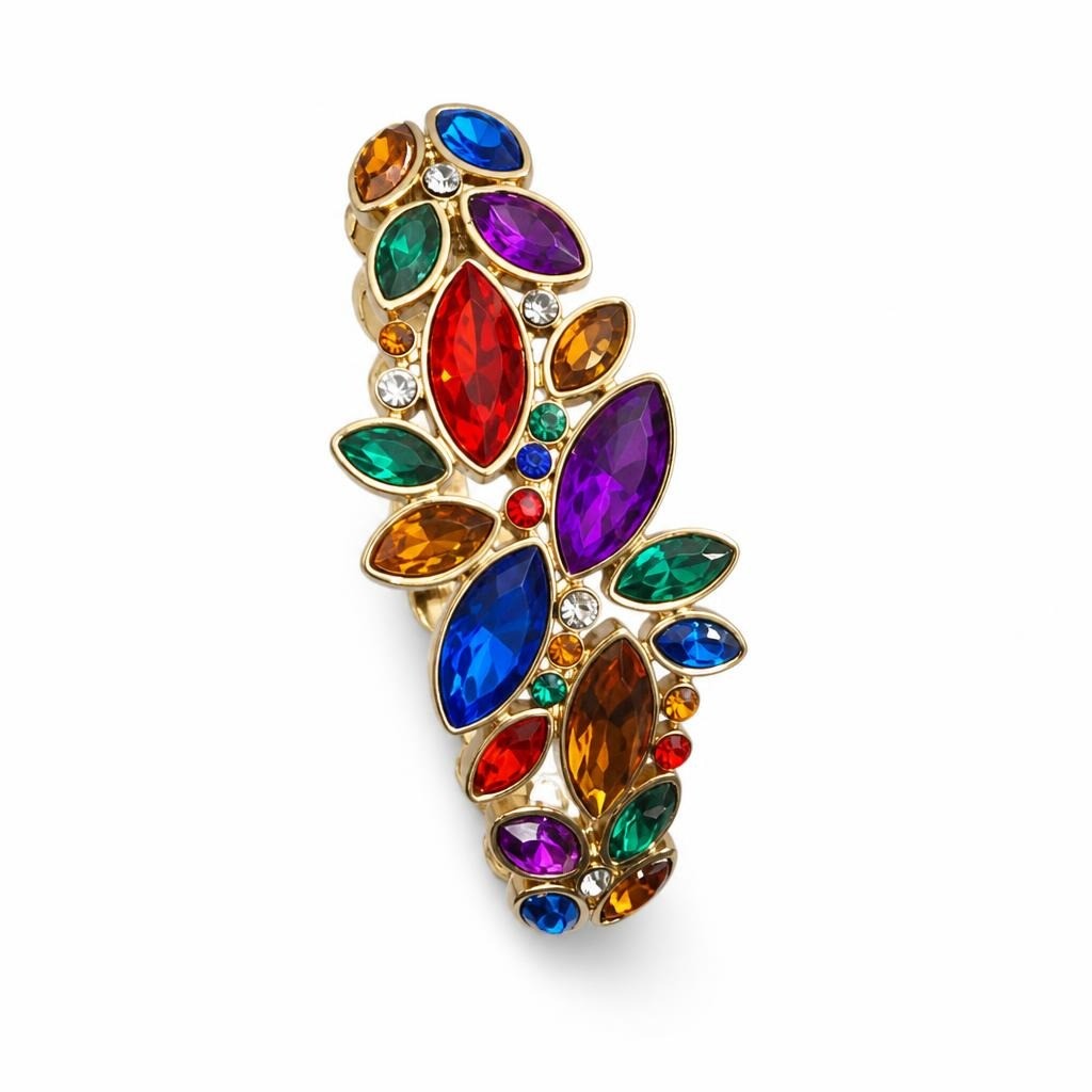 Multicolor Rhinestone Crystal Statement Bracelet | Pre-Loved | Why Go Less