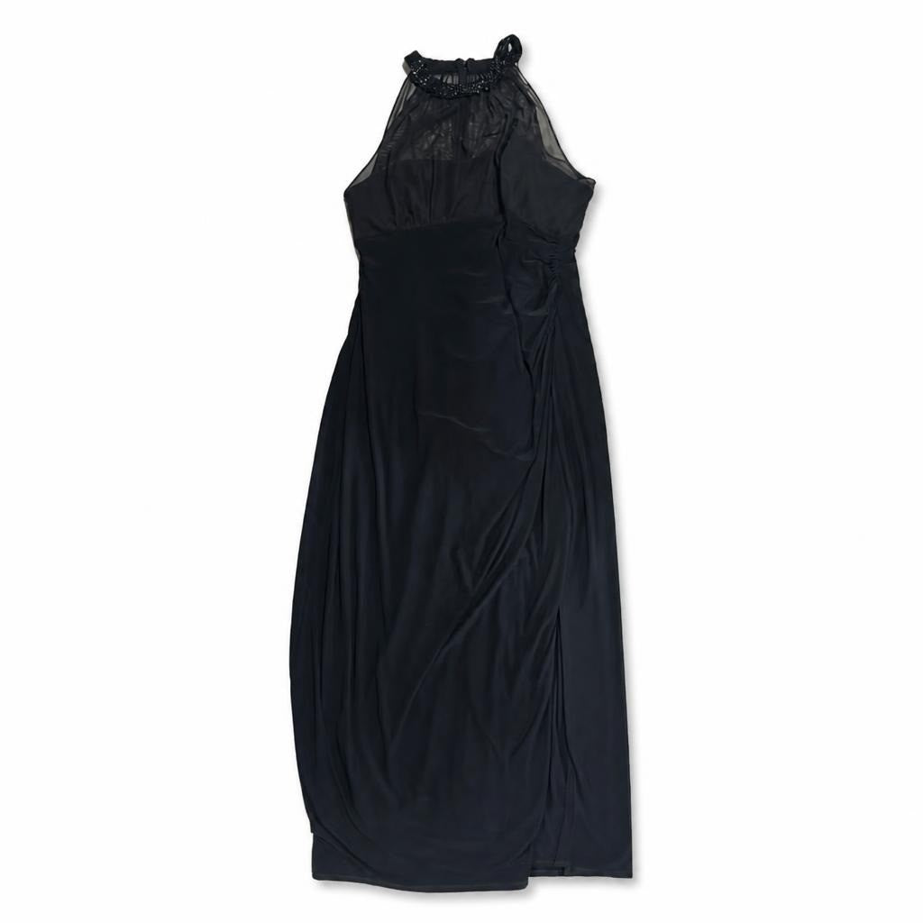 Silver Sequin Halter Jumpsuit, Wide Leg | Pre-Loved | Why Go Less-2