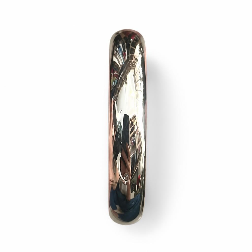 Polished Silver-tone Wide Bangle Bracelet | Pre-Loved | Why Go Less-2