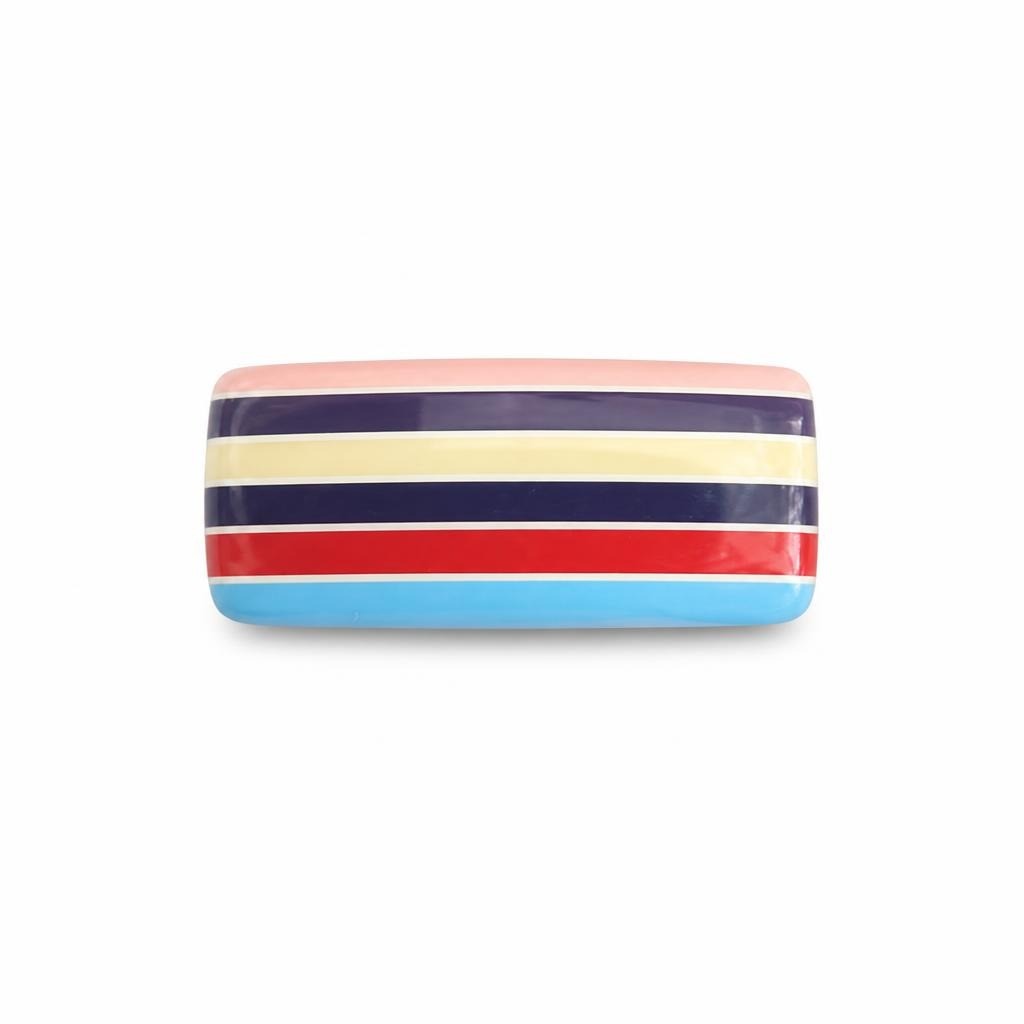 Multi Color Stripe Wide Band Statement Ring | Pre-Loved | Why Go Less-2