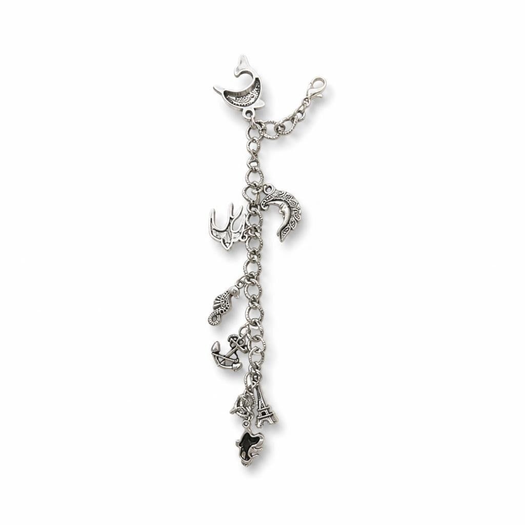 Silver-Tone Nautical Charm Bracelet Multi-Charm | Pre-Loved | Why Go Less