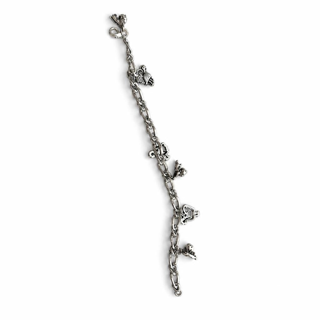 Silver-Tone Butterfly Charm Chain Bracelet | Pre-Loved | Why Go Less