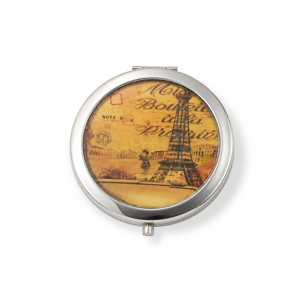 Paris Eiffel Tower Compact Pocket Mirror | Pre-Loved | Why Go Less