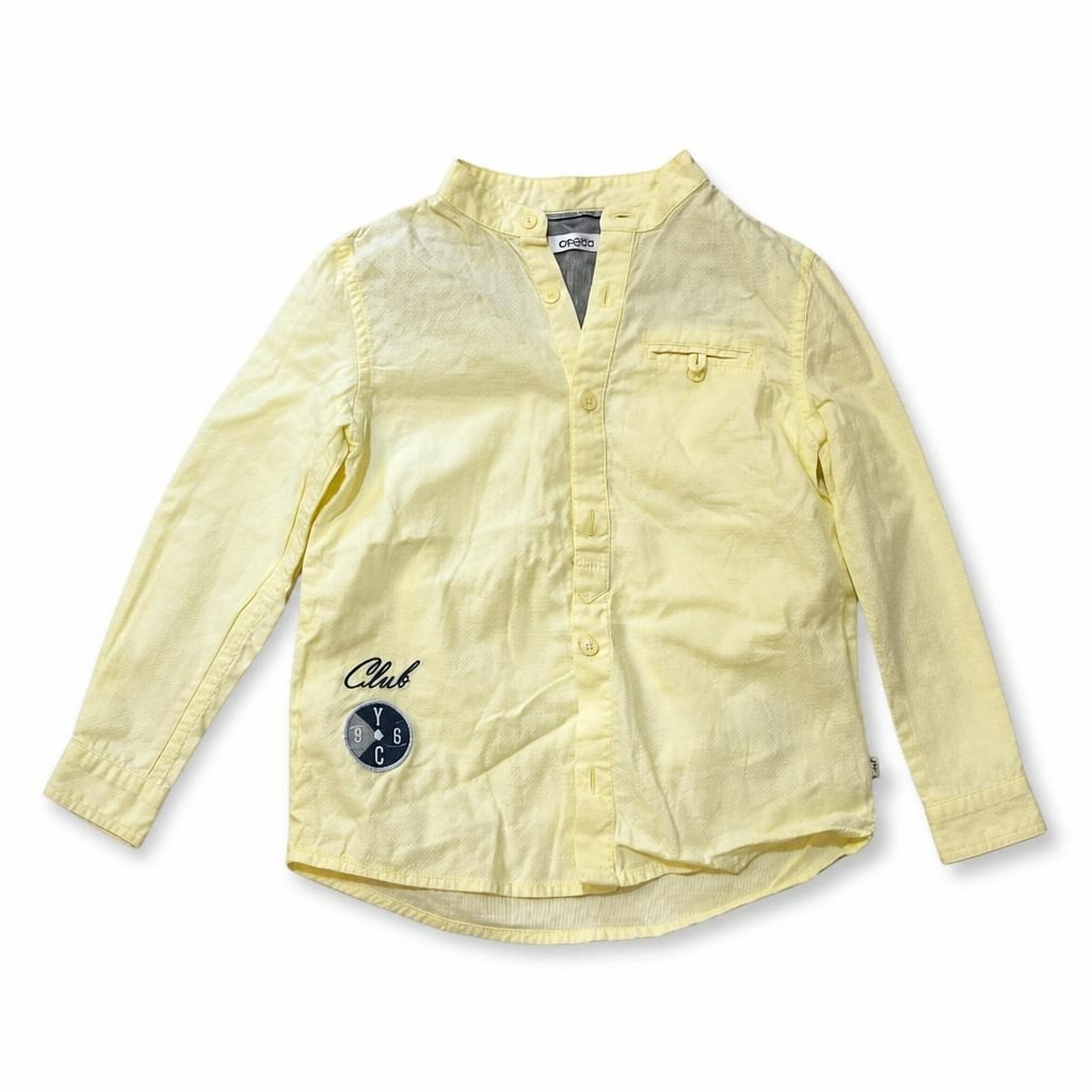 Chemise Okaïdi jaune col mao garçon 4 ans | Occasion | Pourquoi payer plus