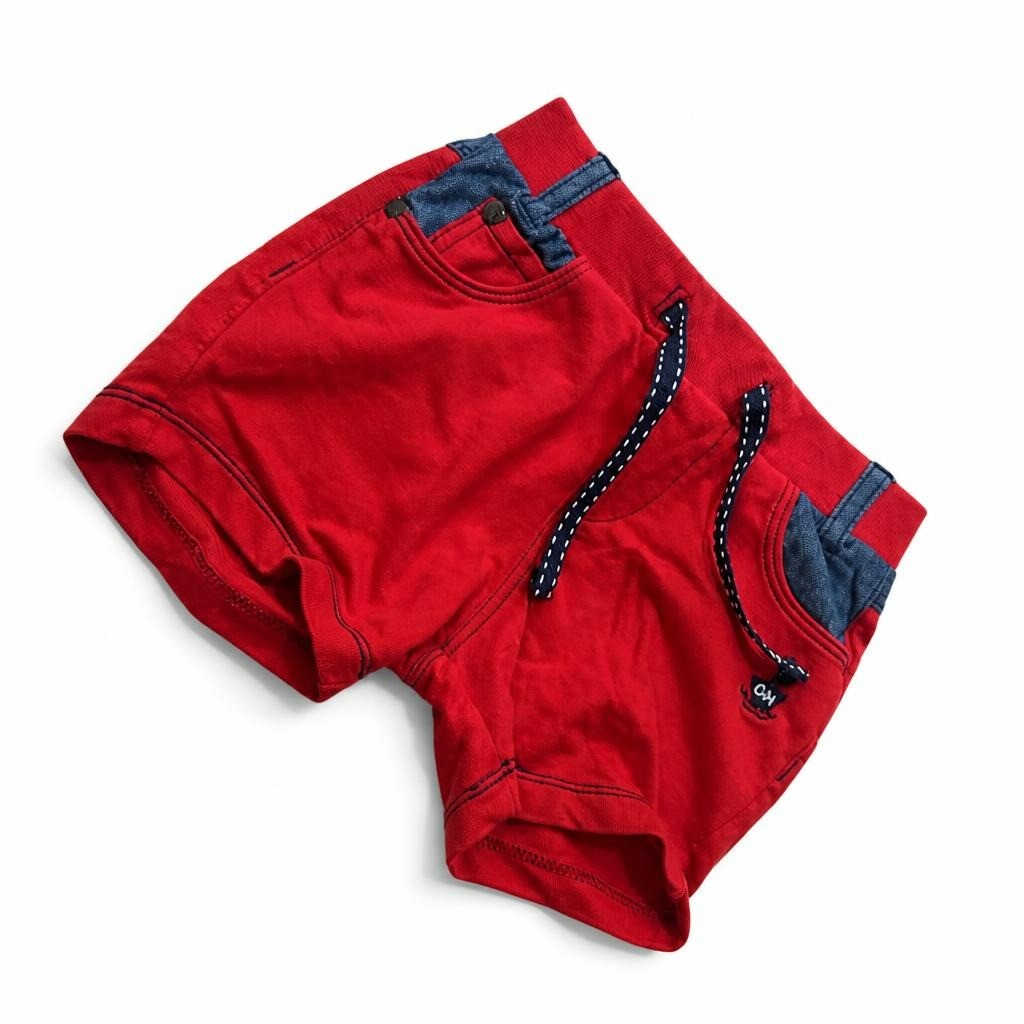 Short rouge Mariner, taille 12, avec liseré en jean | Seconde main | Pourquoi se contenter de moins