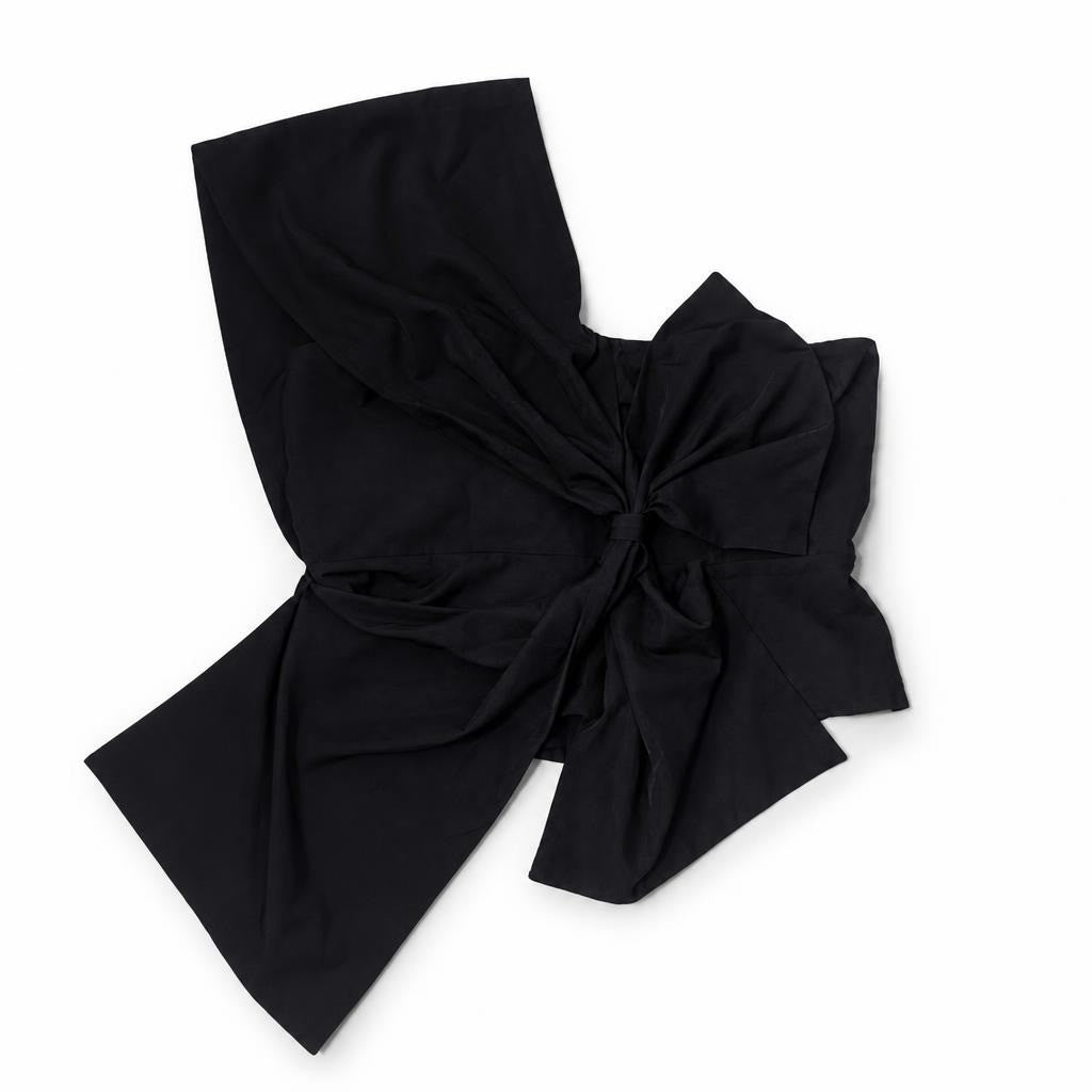 Haut/blouse noir(e) surdimensionné(e) avec nœud | Seconde main | Pourquoi faire moins ?