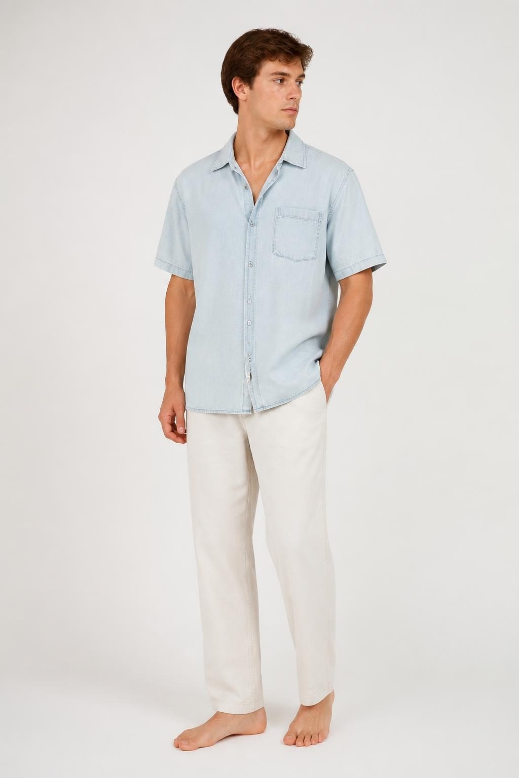 Light Blue Long Sleeve Casual Shirt | Pre-Loved | Why Go Less