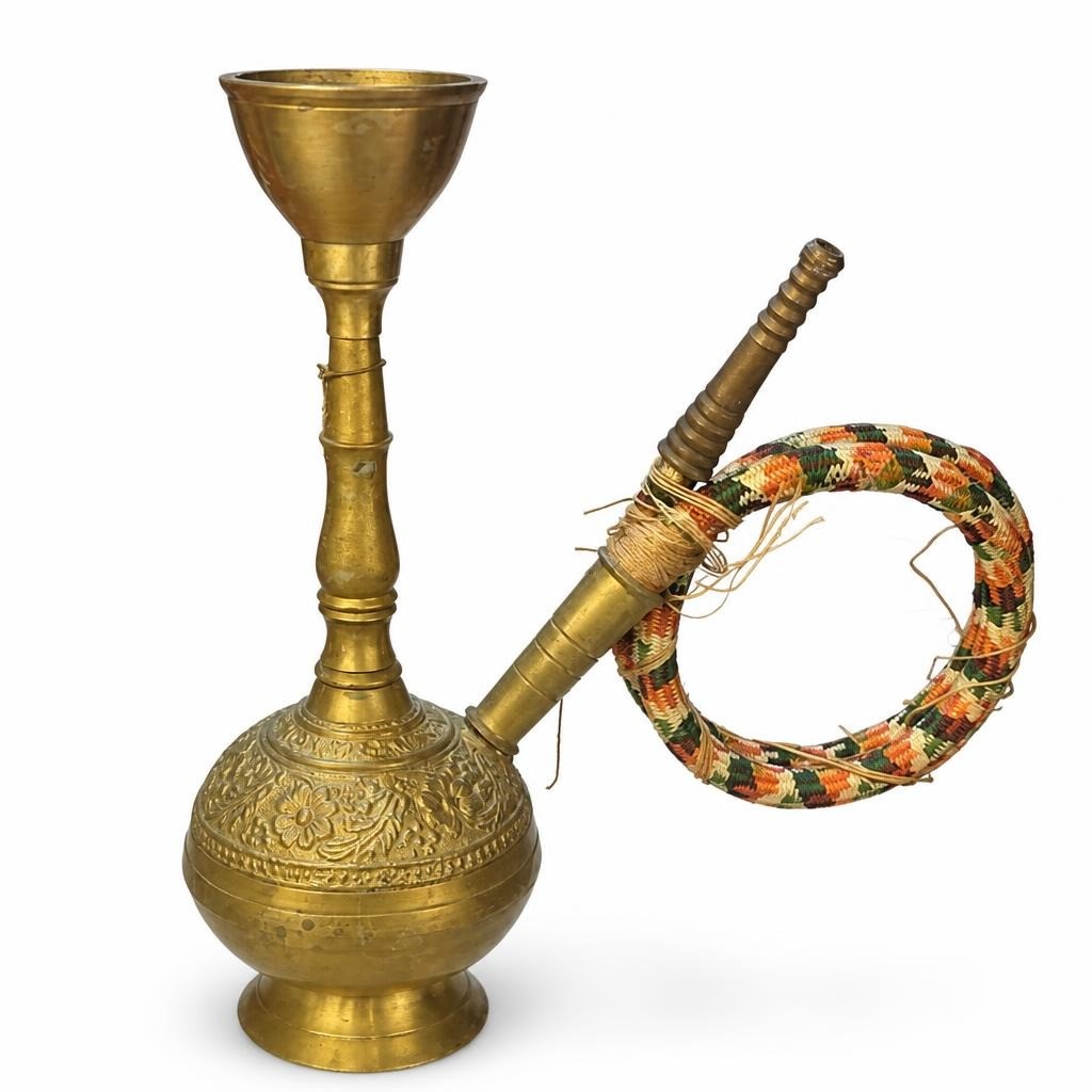 Chicha Narguilé Vintage en Laiton Gravé | D'occasion | Pourquoi se contenter de moins