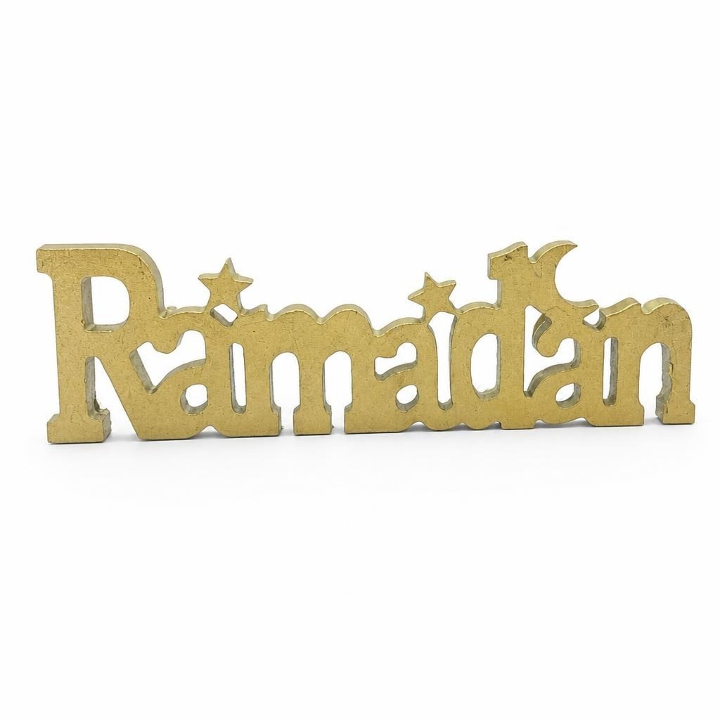 Enseigne décorative de table en bois doré Ramadan | D'occasion | Pourquoi se contenter de moins