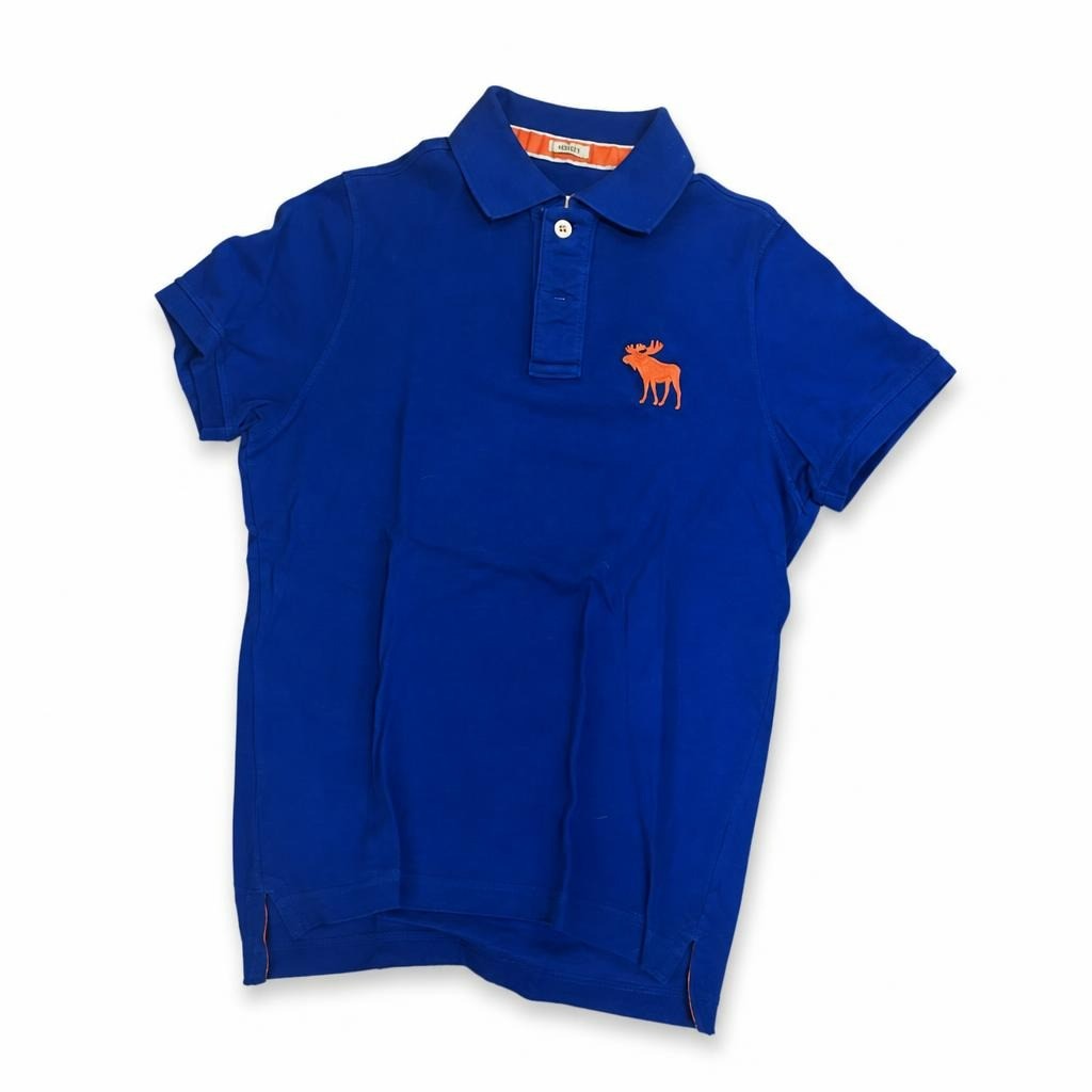 Abercrombie & Fitch Blue Polo Shirt, Moose | Pre-Loved | Why Go Less