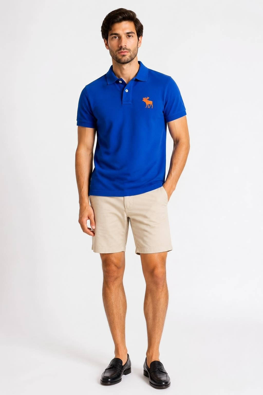 Abercrombie & Fitch Blue Polo Shirt, Moose | Pre-Loved | Why Go Less