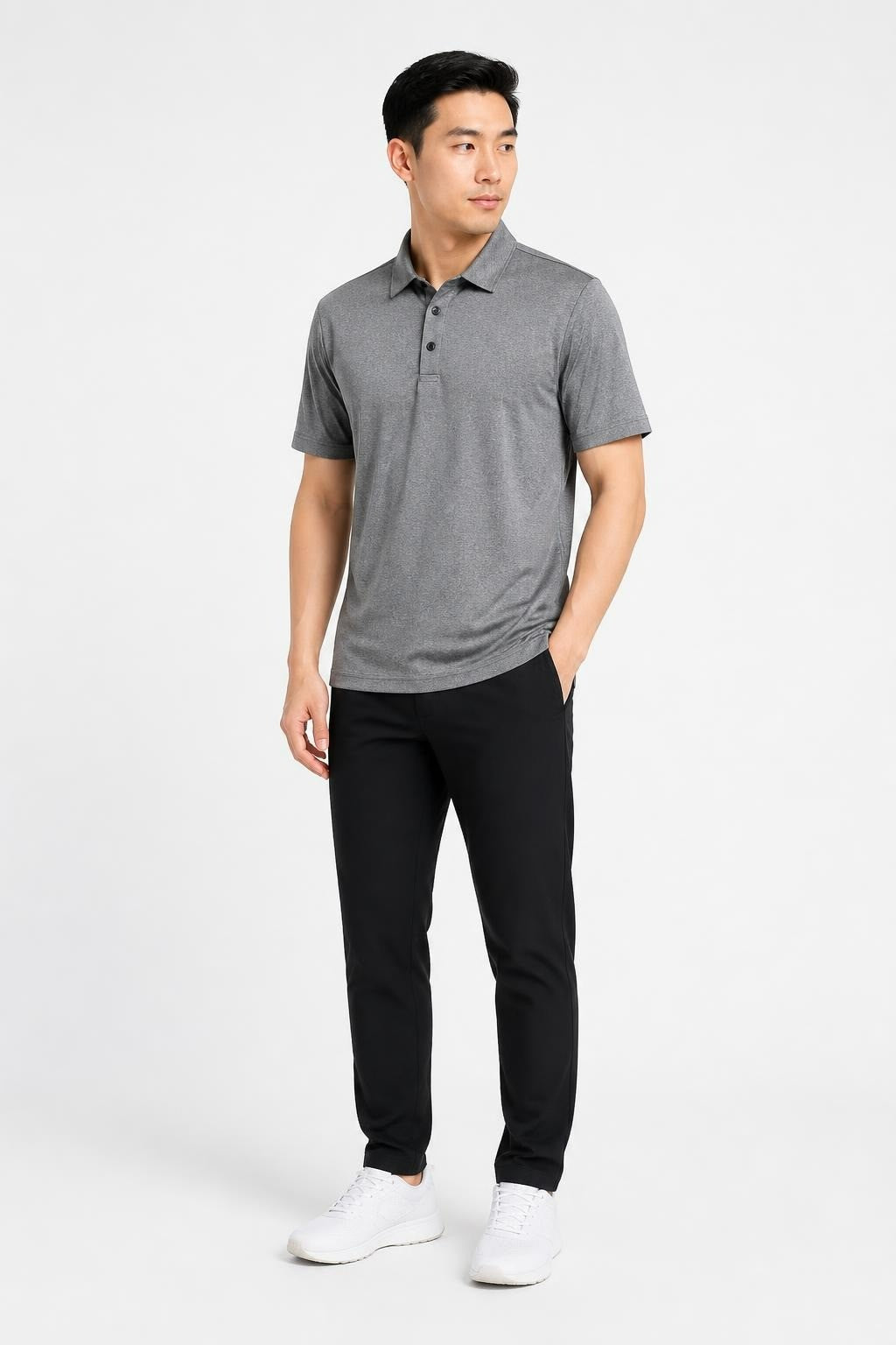 Reebok Grey Athletic Polo Shirt | Pre-Loved | Why Go Less-1