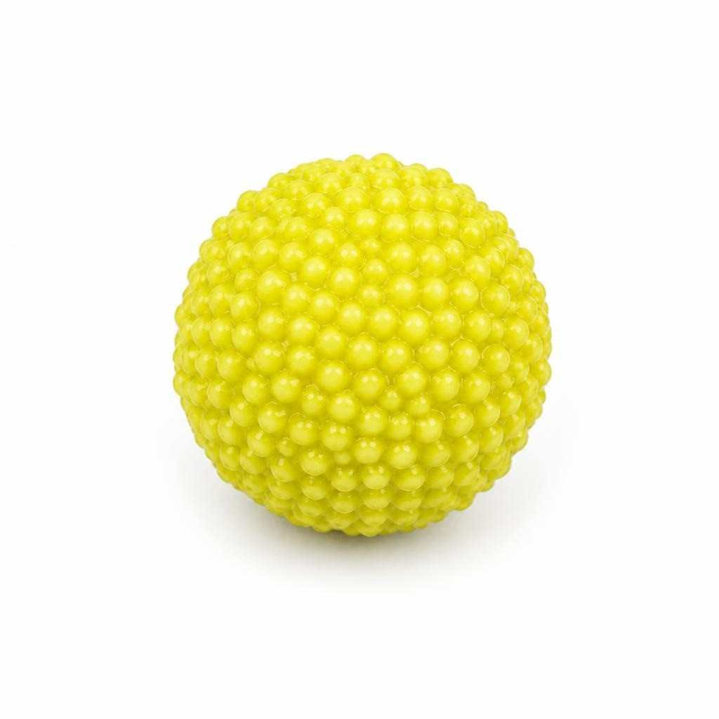 Grosse bague cocktail sphérique texturée jaune | Deuxième main | Pourquoi se contenter de moins bien ?