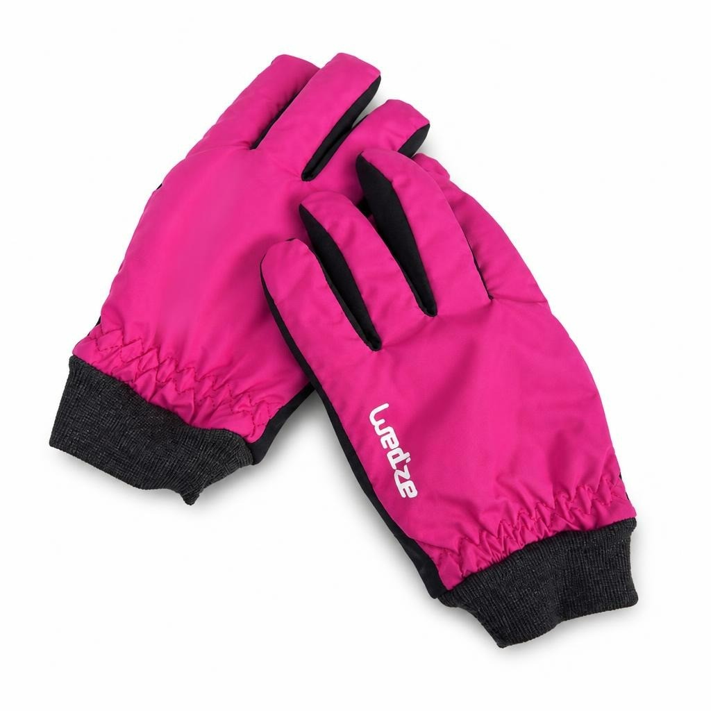Wedze Pink Ski Gloves Black Cuffs | Pre-Loved | Why Go Less