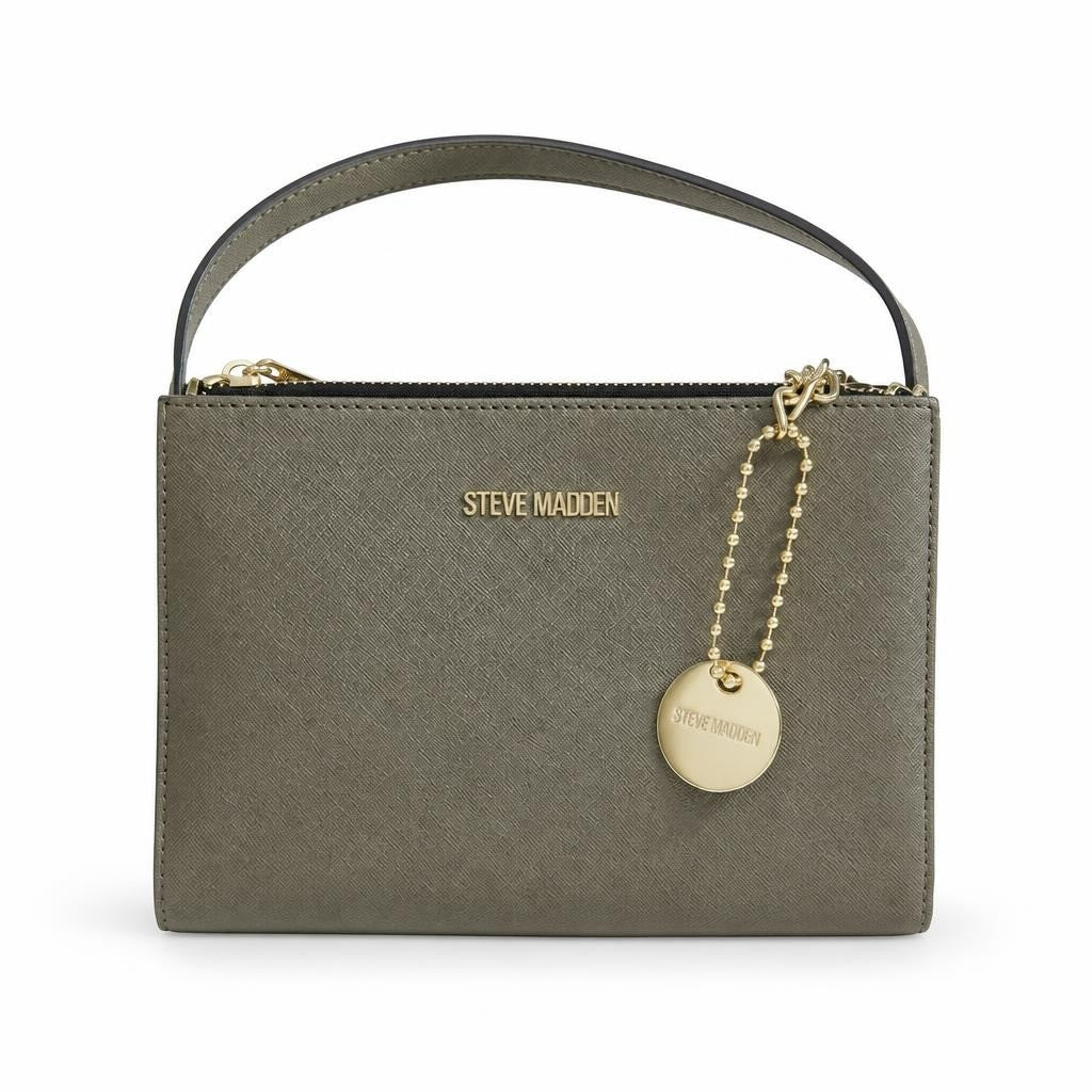 Steve Madden Olive Green Saffiano Crossbody Bag | New | Why Go Less
